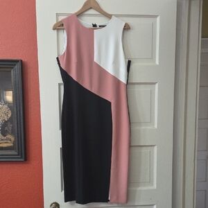 White House Black Market Colorblock Midi Dress